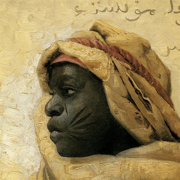 Design Toscano DA4321 13 Inch Portrait of a Nubian 1886 Canvas Replica Painting - Small