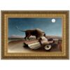 Design Toscano DA4343 40 1/4 Inch The Sleeping Gypsy 1897 Framed Canvas Replica Painting - Large