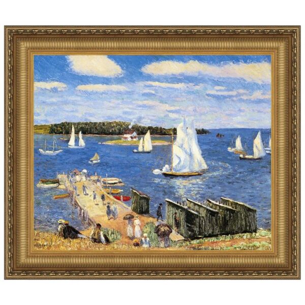 Design Toscano DA4544 51 1/4 Inch Mahone Bay 1911 Canvas Replica Painting - Grande