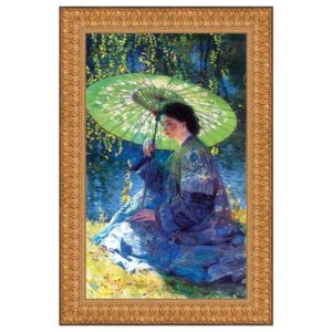 Design Toscano DA4633 26 1/2 Inch The Green Parasol 1909 Canvas Replica Painting - Large