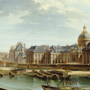 Design Toscano DA4673 41 1/2 Inch A View of Paris with The Ile De La Cite 1763 Canvas Replica Painting - Large