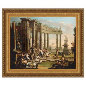 Design Toscano DA4681 19 1/2 Inch Bacchanale 1730 Canvas Replica Painting - Small