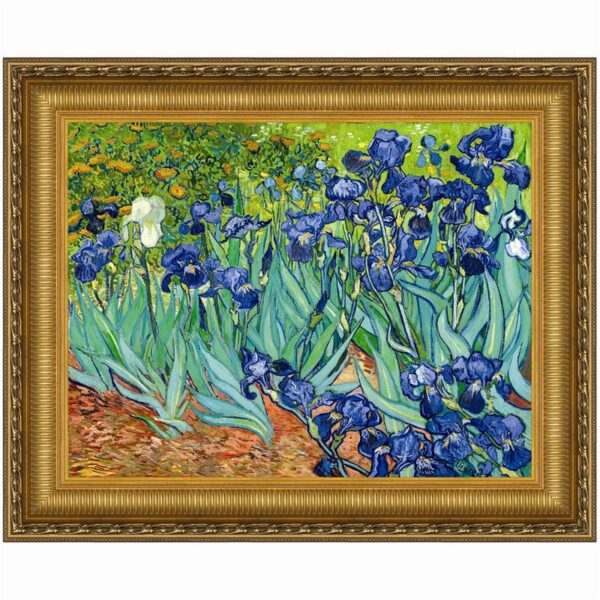 Design Toscano DA4732 34 1/4 Inch Irises 1889 Canvas Replica Painting - Medium