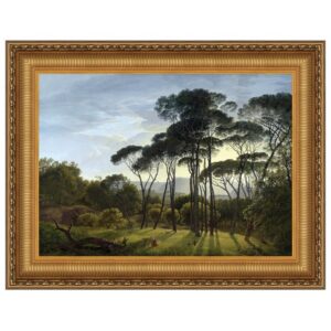 Design Toscano DA4744 47 1/2 Inch Italian Landscape with Umbrella Pines 1870 Canvas Replica Painting - Grande