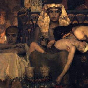 Design Toscano DA4873 37 1/2 Inch The Death of The Pharaohs Firstborn Son 1872 Canvas Replica Painting - Large