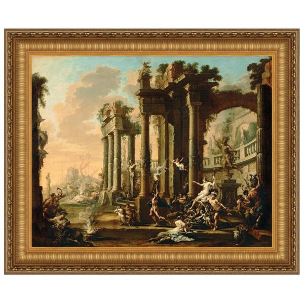 Design Toscano DA4891 20 3/4 Inch The Triumph of Venus 1730 Framed Canvas Replica Painting - Small