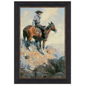 Design Toscano DA4972 21 3/4 Inch Sentinel of The Plains 1906 Canvas Replica Painting - Medium