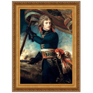 Design Toscano DA5042 24 1/4 Inch General Bonaparte On The Bridge at Arcole 17th November 1796 Framed Canvas Replica Painting - Medium