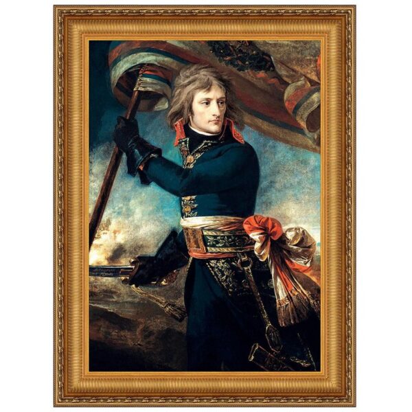 Design Toscano DA5044 44 1/4 Inch General Bonaparte On The Bridge at Arcole 17th November 1796 Framed Canvas Replica Painting - Grande