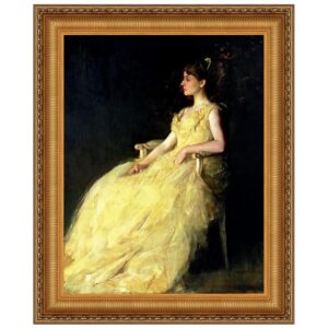 Design Toscano DA5163 32 1/4 Inch a Lady in Yellow 1888 Canvas Replica Painting - Large