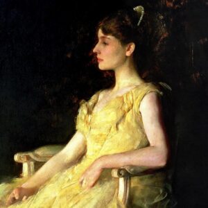 Design Toscano DA5164 41 1/4 Inch a Lady in Yellow 1888 Canvas Replica Painting - Grande