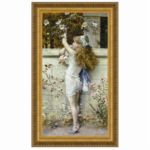 Design Toscano DA5182 25 Inch Gathering Flowers Canvas Replica Painting - Medium