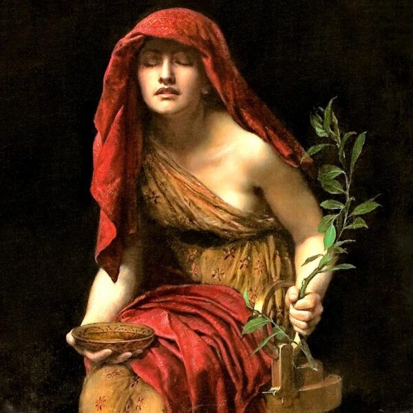 Design Toscano DA5292 24 1/4 Inch The Priestess of Delphi 1891 Canvas Replica Painting - Medium