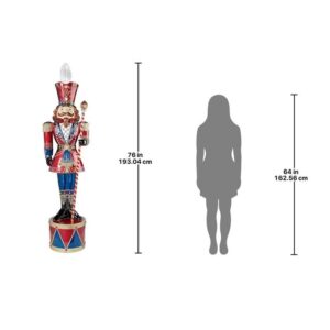 Design Toscano DB1411261 19 Inch Illuminated Bavarian Style Nutcracker Statue