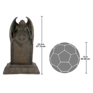 Design Toscano DB160282 15 1/2 Inch Vampire Demon Tombstone