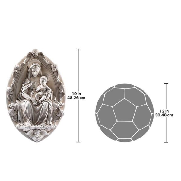 Design Toscano DB383045 13 Inch Madonna and Child Plaque by Rossellino