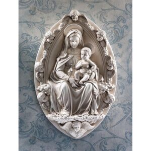 Design Toscano DB383045 13 Inch Madonna and Child Plaque by Rossellino