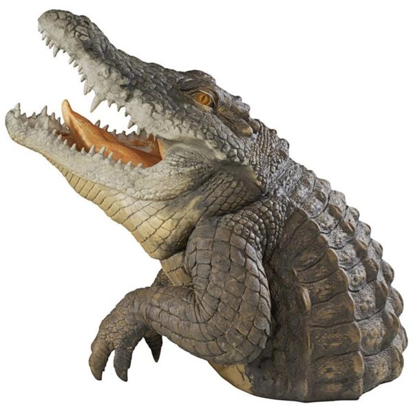 Design Toscano DB383090 17 Inch Snapping Swamp Gator Statue