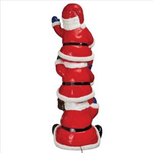 Design Toscano DB383105 24 Inch Stacked Santas Illuminated Statue