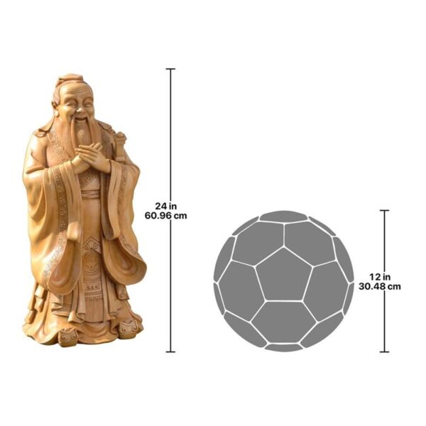 Design Toscano DB430155 15 Inch Confucius Garden Sculpture