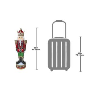 Design Toscano DB477008 10 Inch Illuminated Bavarian Style Nutcracker