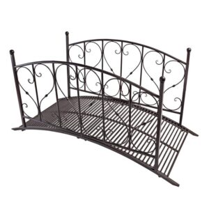 Design Toscano DC120931 72 Inch Lovers Bridge Metal Garden Bridge