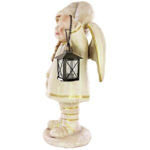 Design Toscano DS19119 12 1/2 Inch Angel Girl Holding Lantern Statue