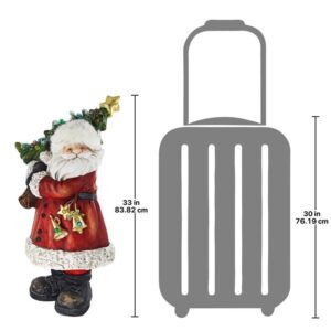 Design Toscano DS19739 18 Inch Santa with a Sparkling Tree Statue