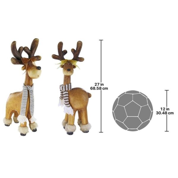 Design Toscano DS91976 Santas Second Team Reindeer, Set of Two