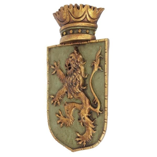 Design Toscano EU1040 7 Inch Medieval Rampant Lion Shield Plaque