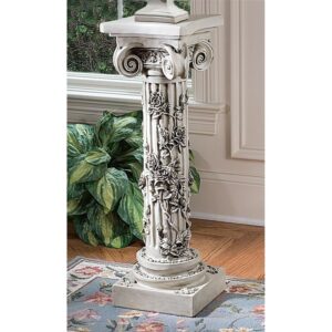 Design Toscano EU2866 11 1/2 Inch Rose Garland Pedestal