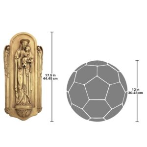 Design Toscano EU34562 8 Inch Il Virgin Benedetto Di Turin Plaque