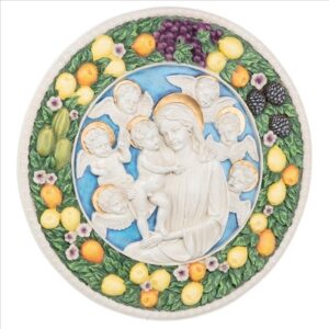 Design Toscano EU534281 17 Inch Virgin Mary and Child Roundel