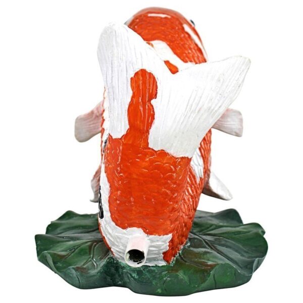 Design Toscano EU59307 6 1/2 Inch Kohaku Koi Piped Statue