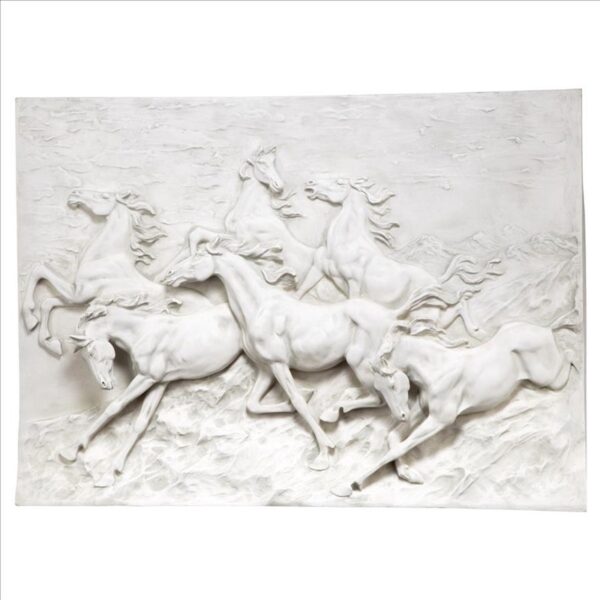 Design Toscano EU6701 34 1/2 Inch Wild Horse Stampede Frieze