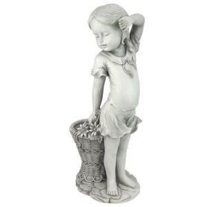 Design Toscano EU9294 10 Inch Frances the Flower Girl Statue