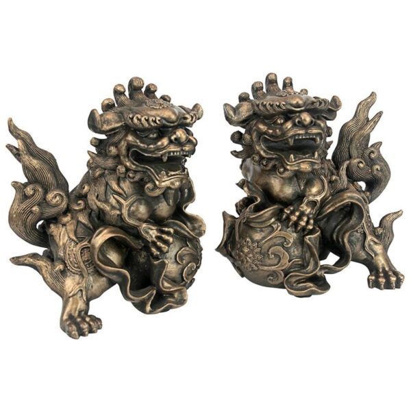 Design Toscano EU93778 6 Inch Shishi Foo Dogs Chinese Lion Statues