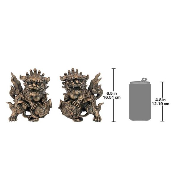 Design Toscano EU93778 6 Inch Shishi Foo Dogs Chinese Lion Statues