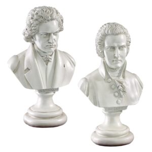 Design Toscano EU95647 7 1/2 Inch Set of Mozart and Beethoven Busts