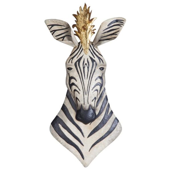 Design Toscano FU75618 15 1/2 Inch King of the Herd Metal Zebra Plaque