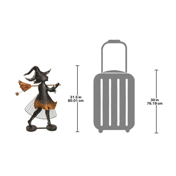 Design Toscano FU82955 20 1/2 Inch Bewitched Blaise Metal Witch Silhouette Statue