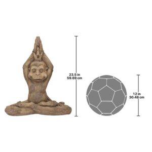 Design Toscano FU83361 20 1/2 Inch Monkey Mantra Zen Animal Statue