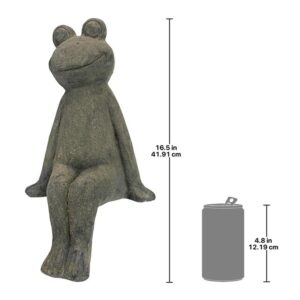 Design Toscano FU84536 9 Inch Take a Toad Off Sitting Frog Statue