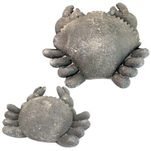 Design Toscano FU91348 13 1/2 Inch Cantankerous Stone Crab Statues, Set of Two