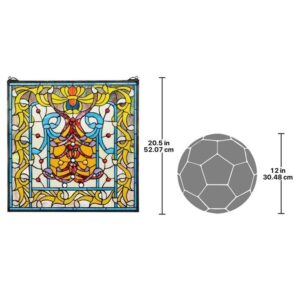 Design Toscano HD123 20 1/2 Inch Bedford Manor Stained Glass Window