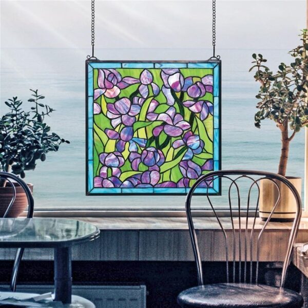 Design Toscano HD575 17 Inch Van Gogh Iris Window