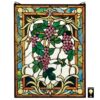 Design Toscano HD597 19 Inch Grape Vineyard Stained Glass Window