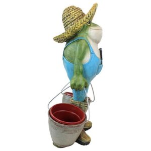 Design Toscano HF300718 11 1/2 Inch Buckets the Garden Frog Statue