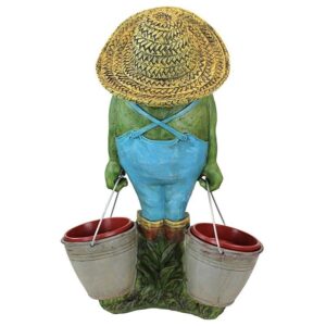 Design Toscano HF300718 11 1/2 Inch Buckets the Garden Frog Statue