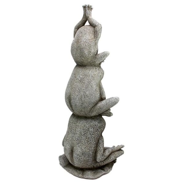 Design Toscano HF308971 10 Inch Tower of Frog Power Statue